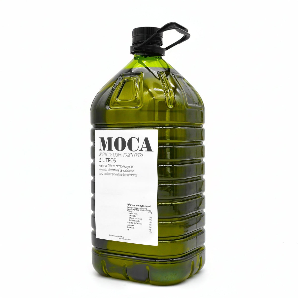 Garrafa Aceite de Oliva Virgen Extra de Jaén MOCA maduro de 5 litros de Molino y Cata