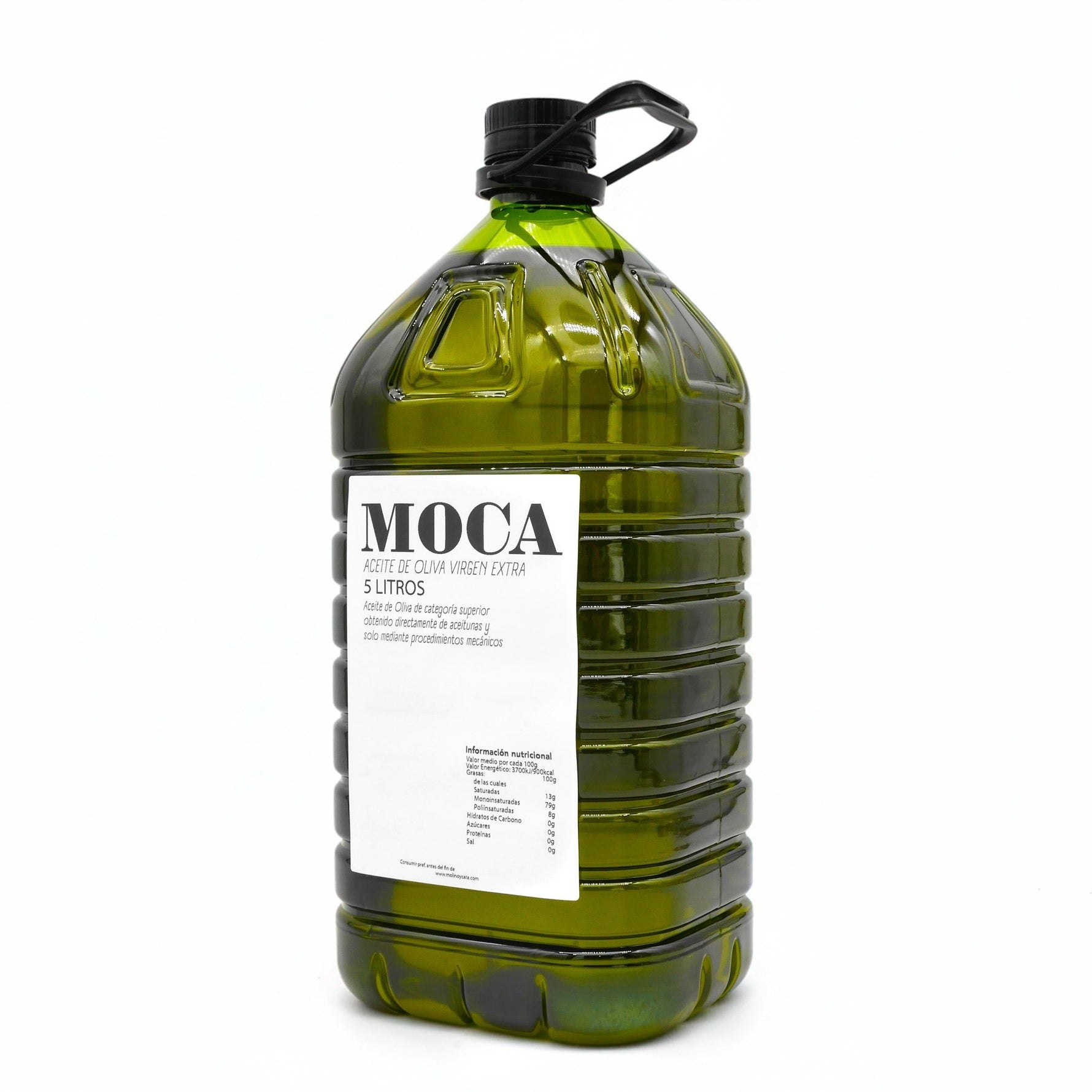Garrafa Aceite de Oliva Virgen Extra de Jaén MOCA maduro de 5 litros de Molino y Cata
