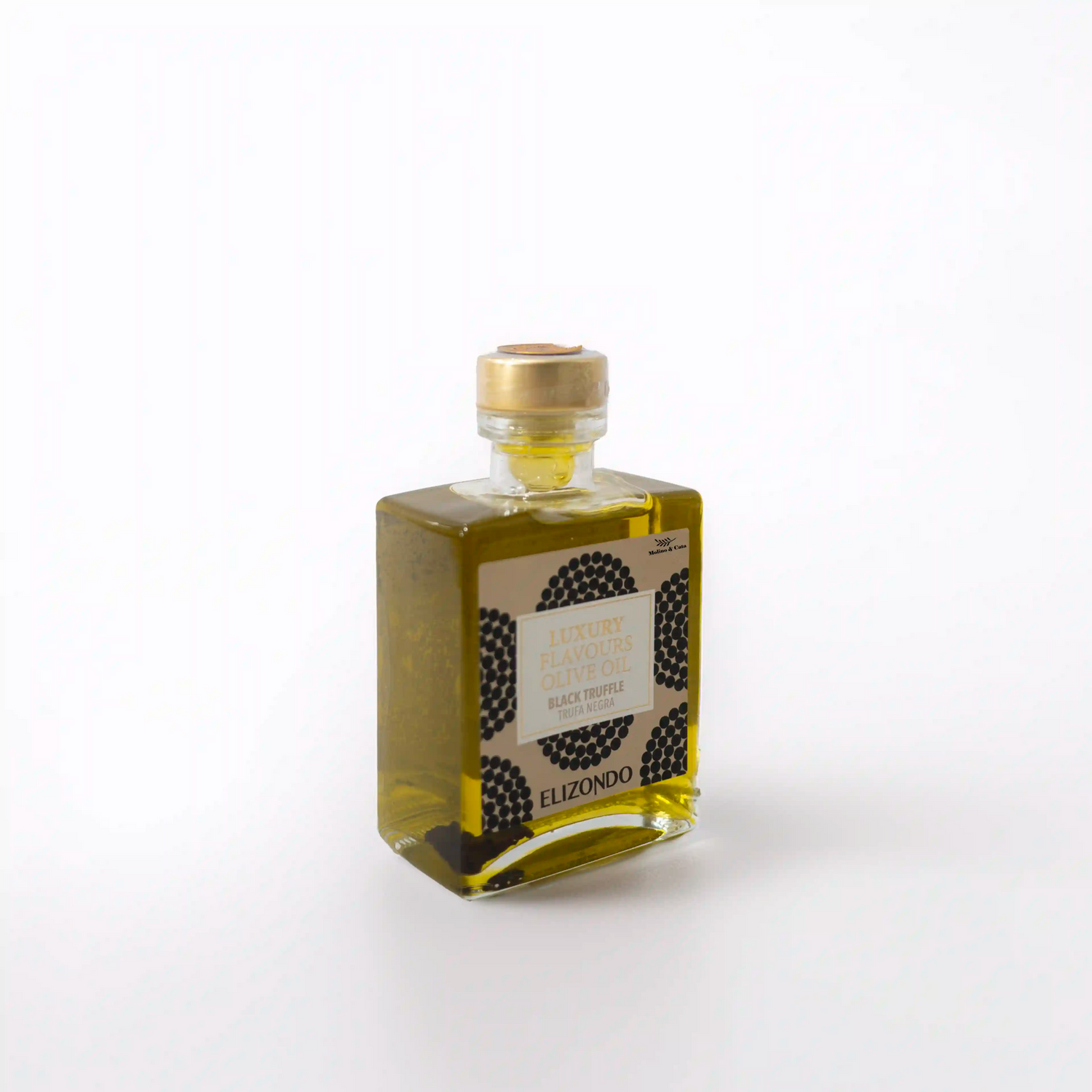 Botella de Elizondo Trufa Negra 240ml, condimento a base de Aceite de Oliva Virgen Extra de Aceites Elizondo