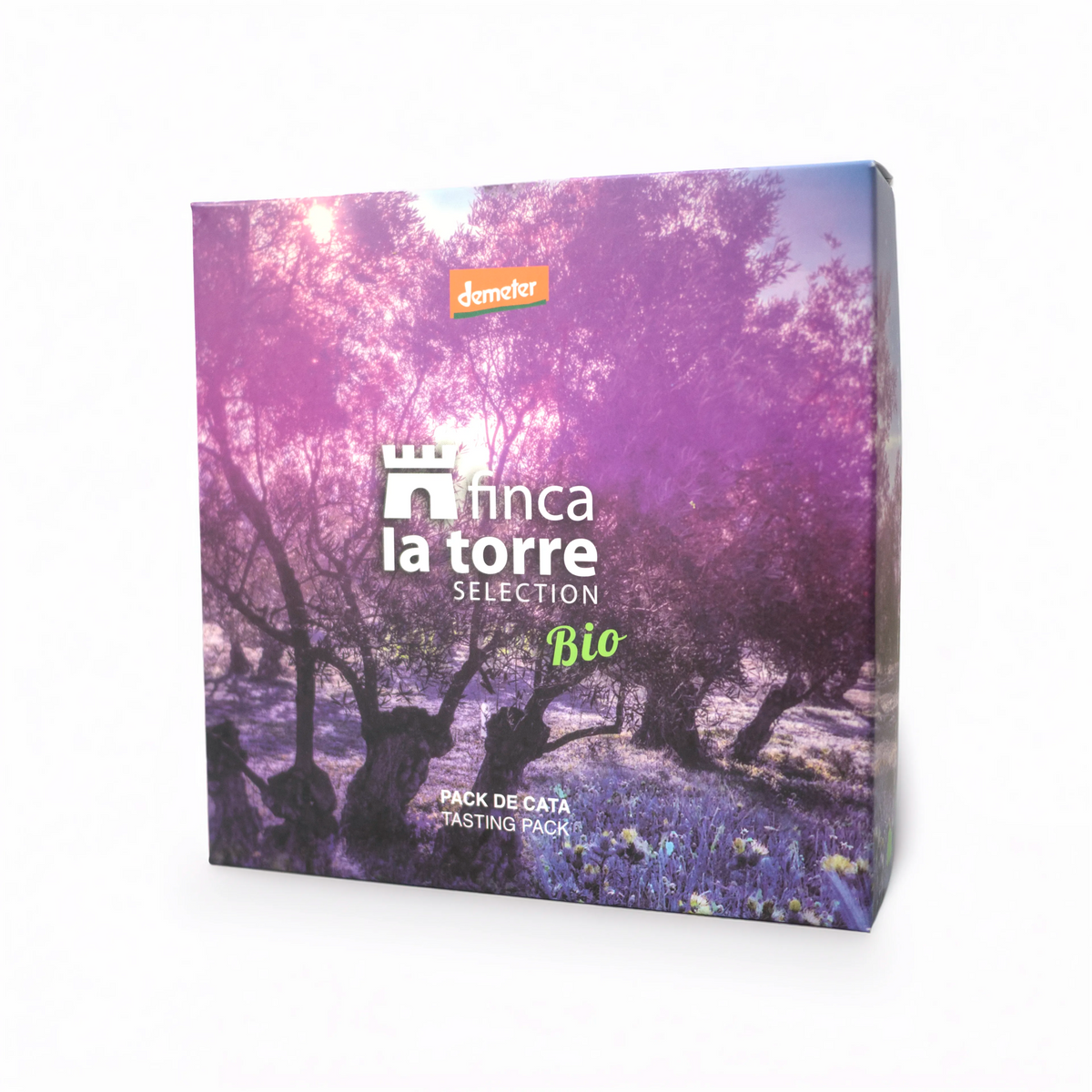 Finca la Torre Aceite de Oliva Virgen Extra Pack de Cata cuatro variedades Picudo, Hojiblanca, Arbequina y Cornicabra 100ml imagen delantera