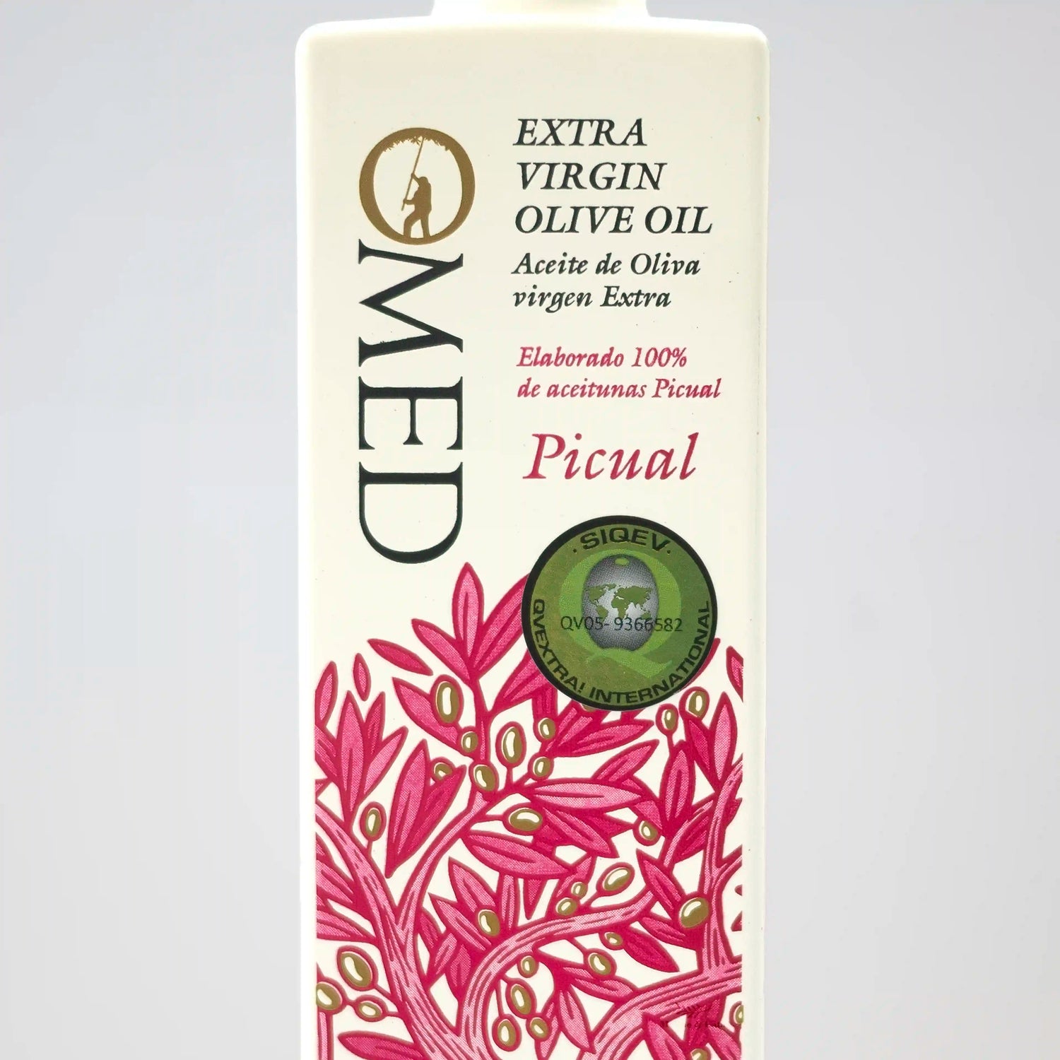 Aceite de Oliva Virgen Extra O-MED Picual 500ml detalle de la botella