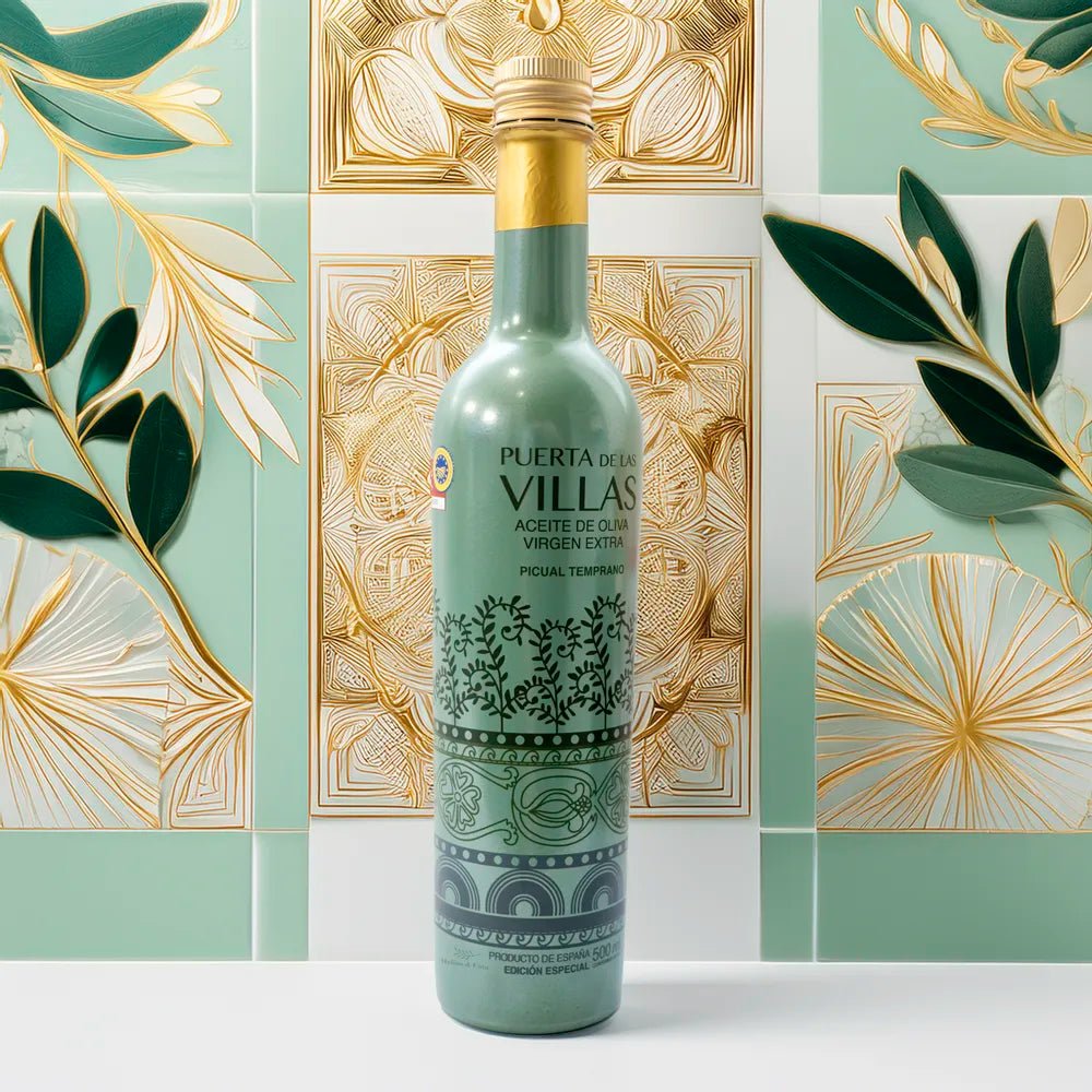 Puerta de las villas picual temprano con fondo artístico