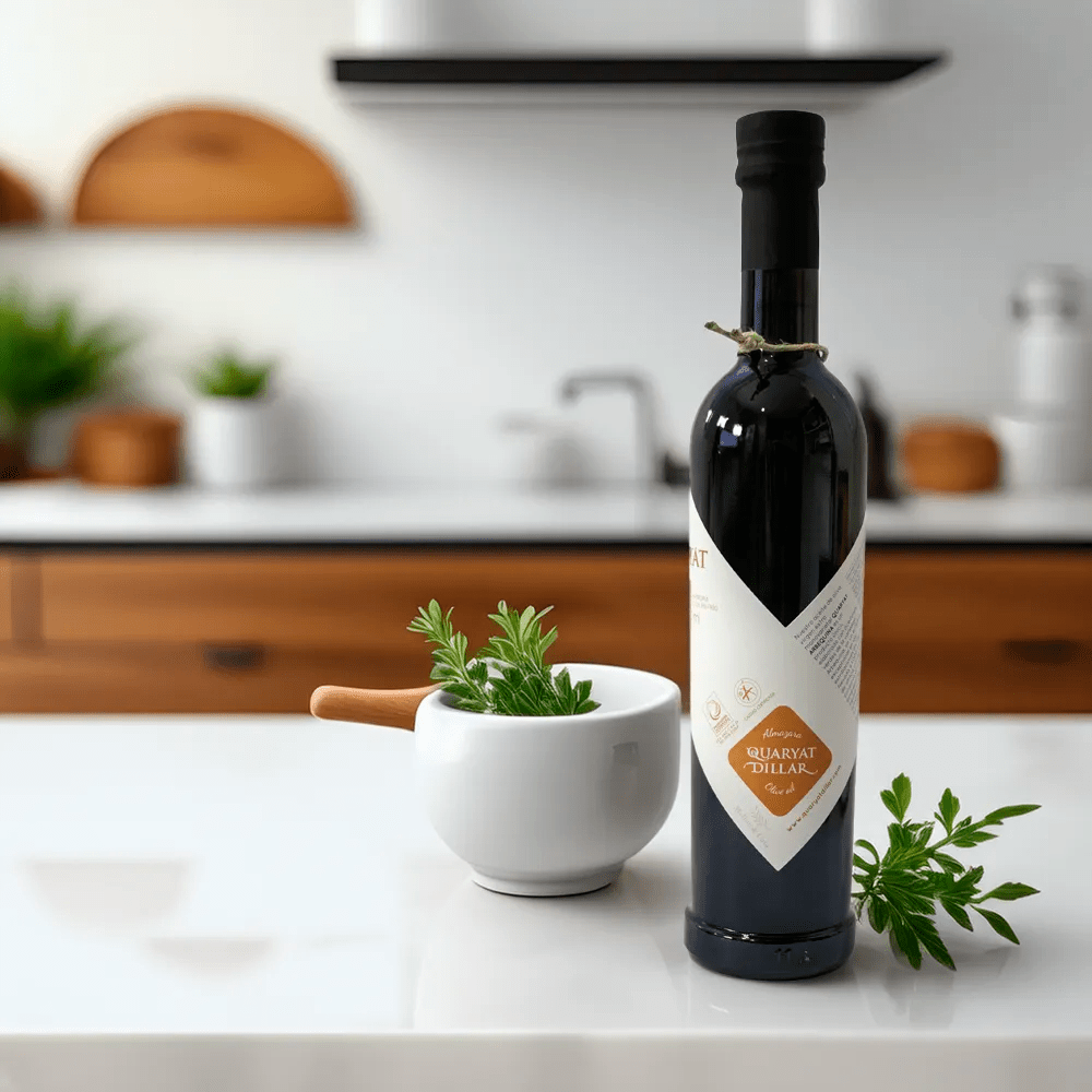 Quaryat Arbequina 500ml en la cocina