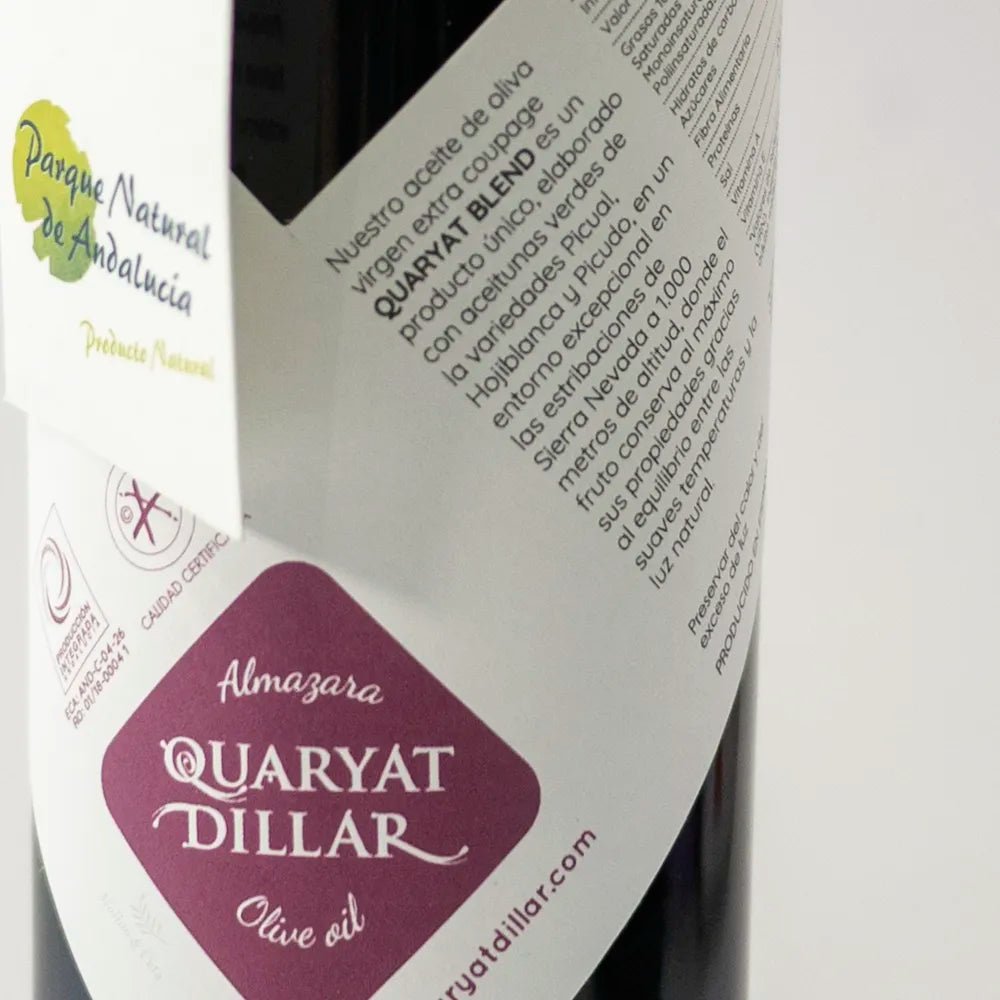 Quaryat blend 500ml etiqueta closeup